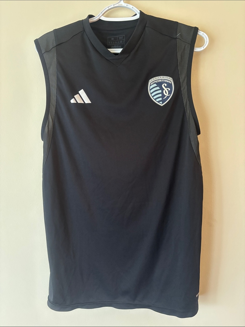 adidas Black Sporting KC Sleeveless Slimfit Tank Top